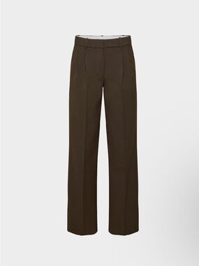 Wilfred High-Waist Wide-Leg Pants in Chocolate
